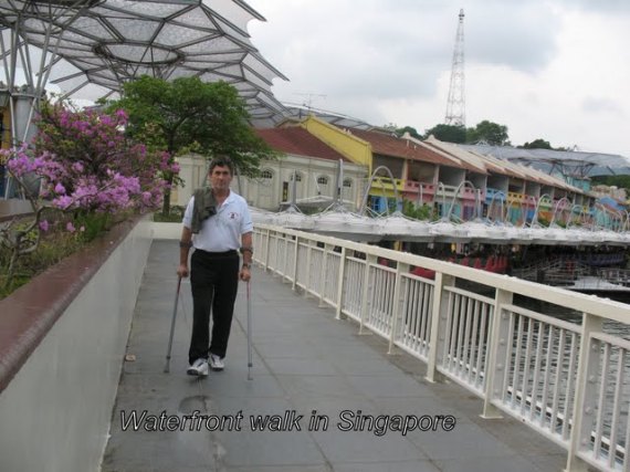 Waterfront walk in Singapore